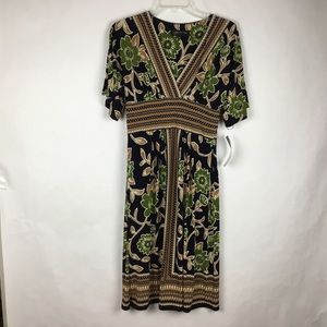 NYCo Women Dress Floral Geometric Stretch Sz 4 NWT